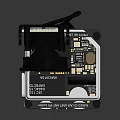 Electronic Module With Integrated Camera Lens And Data Interface Cable Components 3d model