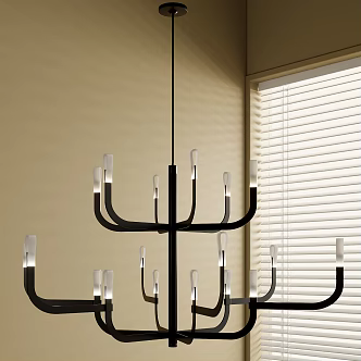 Modern medieval chandelier 3d model