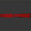 Red Modern Tactical Bow With Black Bowstring And Ergonomic Grip