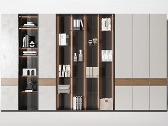 Modern Bookcase Decorative Cabinet 3d model