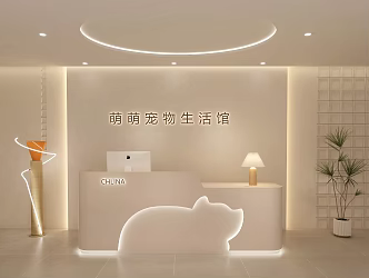 Pet Store Front Desk Pet Store Cashier Simple Cashier 3d model
