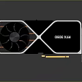 Modern RTX 3060 Graphics Card With Single Fan Black Silver Design Structure 3d model