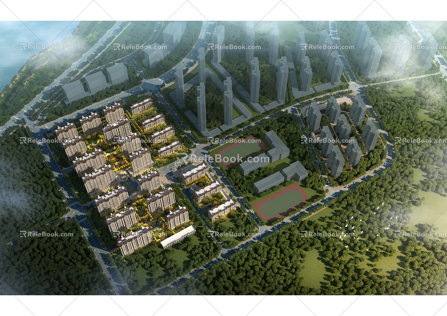 Residential District Planning of Modern Residential District 3d model