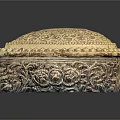 Ornate Golden Heart Shaped Box With Intricate Patterns For Jewelry Storage