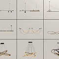 Pendant lamp combination 3d model