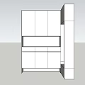 Modern Entryway And Side Cabinet Design With Multiple Storage Doors 3d model