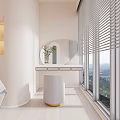 Relaxing Modern SPA Sauna Room With Massage Bed Towels And Mountain View Windows