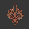 Golden Decorative Sculpture Carving With Intricate Curves Symmetrical Floral Motifs And Reflective Surface