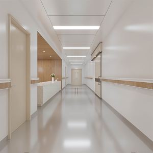 Modern aisle nurse station 3d model