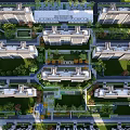 Well Designed Residential Landscape With Organized Building Layout And Lush Green Gardens