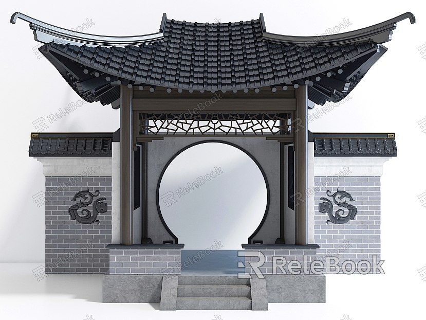 New Chinese style pavilion landscape architecture model