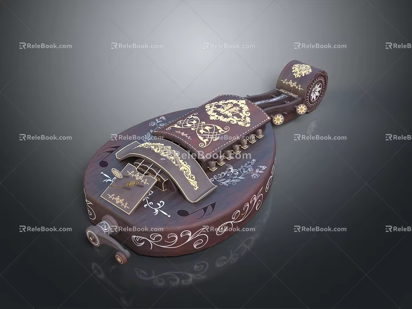 Accordion Playing Rocking String Accordion Living Articles Living Articles 3d model