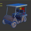Electric Toy Wooden Golf Cart Design for Kids Playtime and Fun
