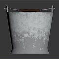 Silver Metal Household Bucket With Sturdy Handle And Red Accent Detail For Daily Use