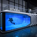 Underwater Weightless Training Capsule With Glass Structure And Person Training Inside