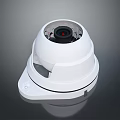 White Dome Computer Surveillance Camera With Infrared Lens And White Housing Base Design
