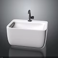 Stainless Steel Modern Hardware Tools Faucet with White Bathroom Basin and Sleek Design