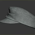 Stylish Light Blue Fabric Hat With Decorative Buttons And Emblem Detail Design
