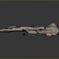 Sleek Silver Fighter Jet As Military Weapon With Red Black Accents And Aerodynamic Design