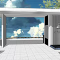 Modern Gate Landscape Gate 3d model