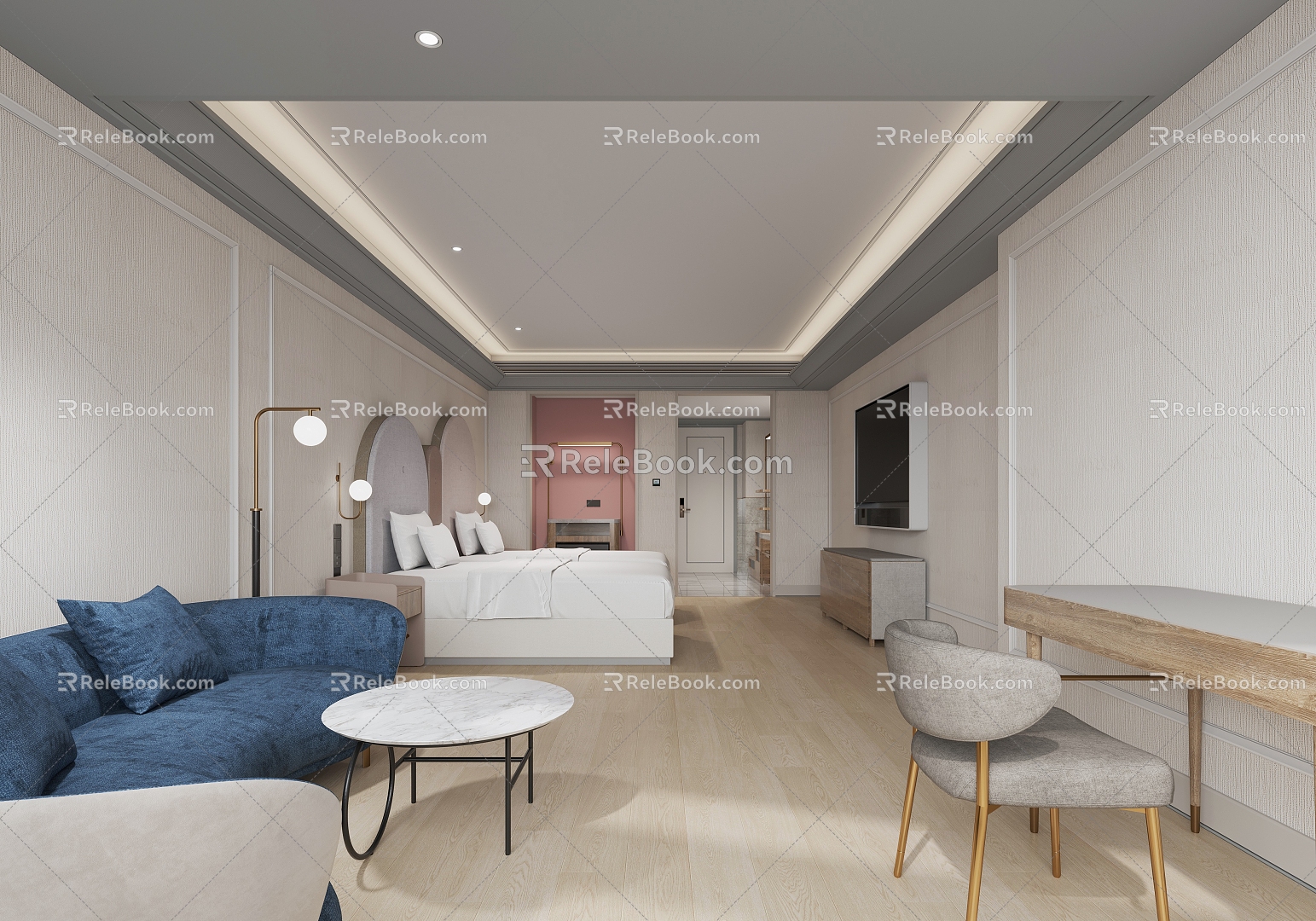 Hotel Rooms Modern Rooms 3d model