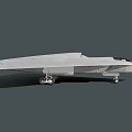 Gray Stealth Fighter Jet With Sleek Design Cockpit And Landing Gear