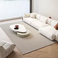 Modern Sofa Minimalist Sofa Cream Style Sofa Small Corner Sofa 3d model
