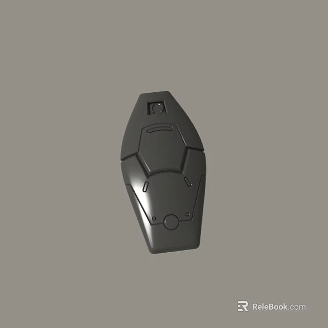 Black Ergonomic Wireless Mouse With Modern Design And Textured Surface 3d model 