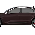 Audi Burgundy Modern SUV Coupe With Sleek Design LED Headlights And Alloy Wheels