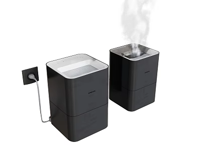 Modern Black Humidifiers With Steam And Sleek Design For Home Use 3d model
