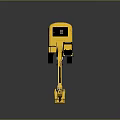 CAT Yellow Heavy Duty Excavator Construction Machinery With Front Bucket And Cab