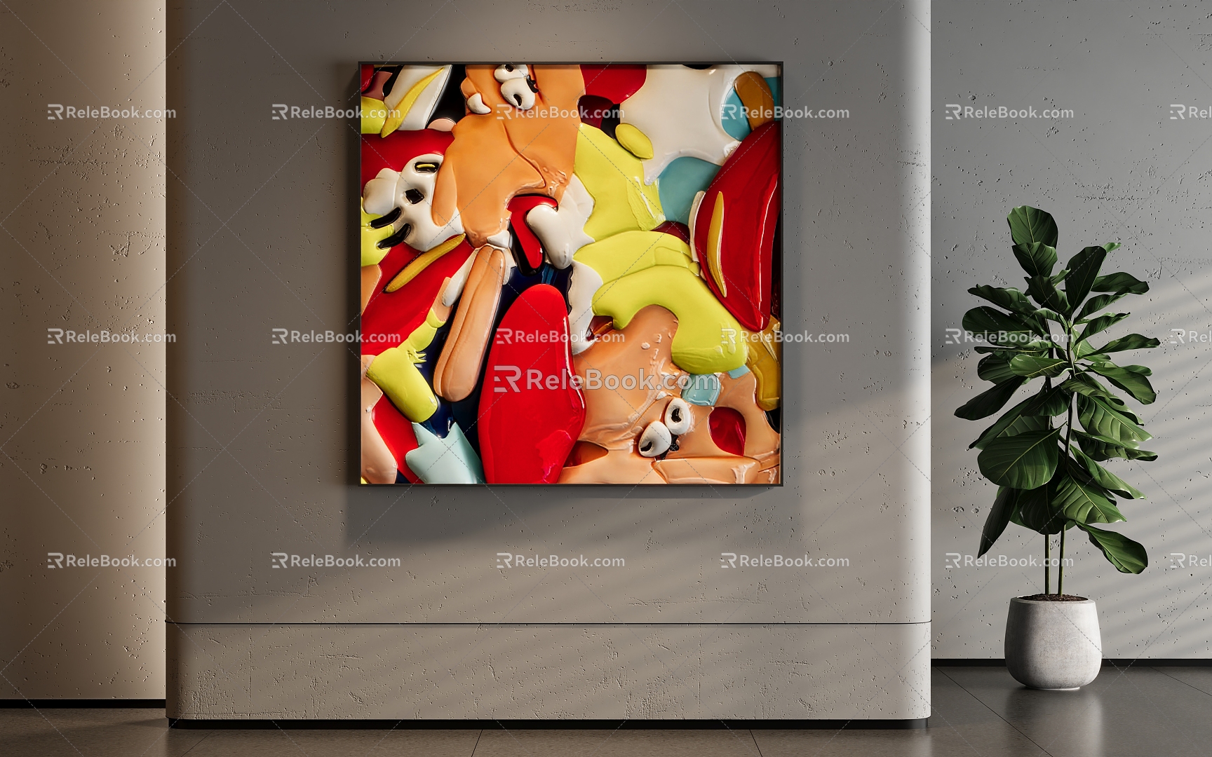 modern decorative painting 3d model