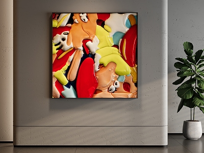 modern decorative painting 3d model