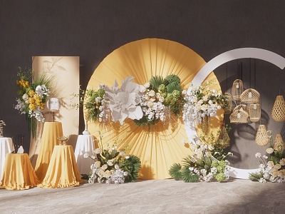 Modern Meichen Wedding Welcome Area model