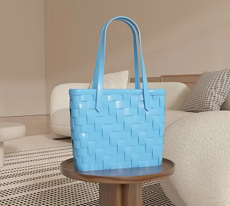 Straw bag ladies bags luggage accessories 3d model