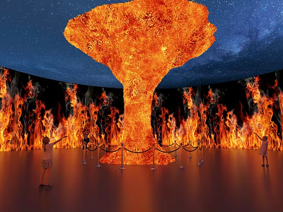 Modern Exhibition Hall Immersion Space 3d model