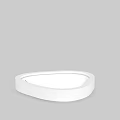 Modern White Round Ceiling Light with Sleek Minimalist Design and Smooth Surface