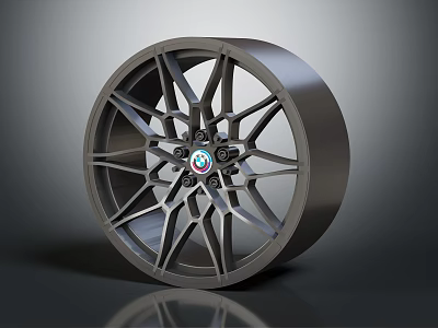 High Performance Modern Alloy Car Wheel Rim with Spoke Design as Automotive Part 3d model
