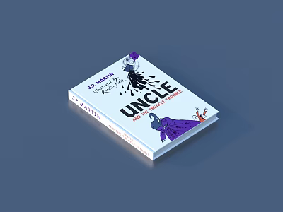 Storytime Children Book With Uncle Title And Funny Adventures Cartoon Characters 3d model