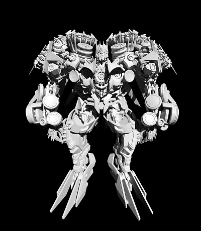 modern robot satellite robot 3d model