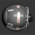Spherical Equipment Featuring Transparent Casing Metal Frame And Internal Mechanical Components