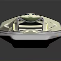 Modern Sleek Device Top With Cream White Body Navy Blue Accent And Smooth Surface