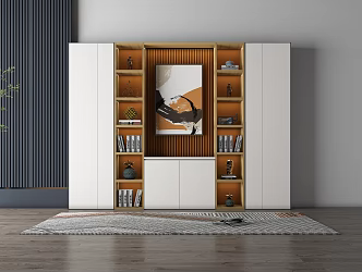 Modern Bookcase Dark Bookcase 3d model