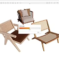 Modern Leisure Chairs With Wooden Frames And Wicker Details In Various Designs