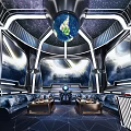 Sci fi Themed KTV Interior With Futuristic Decor And Sofas