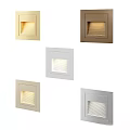 Modern Square Wall Sconces In Beige Brown White Colors With Grille Design For Interior Lighting