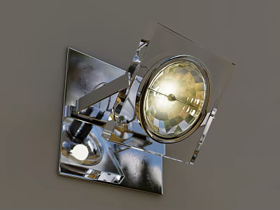Modern Recessed Spotlights with Chrome Finish and Transparent Glass Shade for Wall Mounted Warm Lighting 3d model
