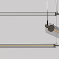 Modern Long Cylindrical Pendant Lights With Metal Glass Design For Interior Space