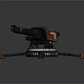 Turret Turntable Railgun Sci-fi Tower Defense Game Tower Defense Sci-fi Turret Game Turret Game Battery 3d model