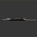 3D Terrain Model Featuring Mountainous Areas Green Land And Snow Covered Peaks